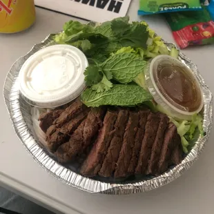 Beef vermicelli bowl.