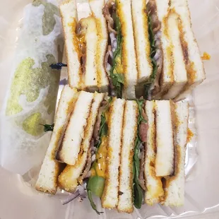 a sandwich in a plastic container