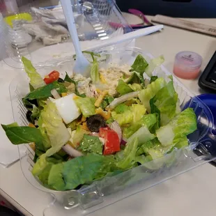 Made my own salad from the salad bar.