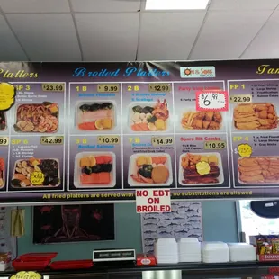 menus and prices