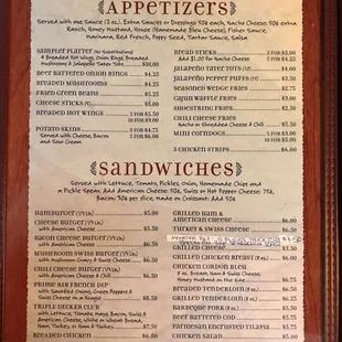 My goodness they have a beautiful selection and I have appetizers, and a great deal of sandwich choices we&apos;re happy about that!