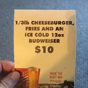 Does this price at OB&apos;s look like a deal?! It looks just alright to me. Maybe with onion rings instead?