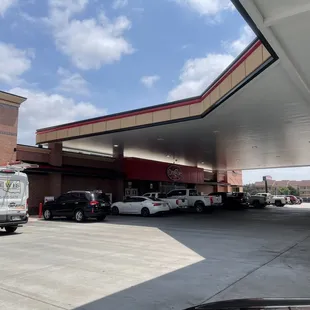 the outside of a gas station