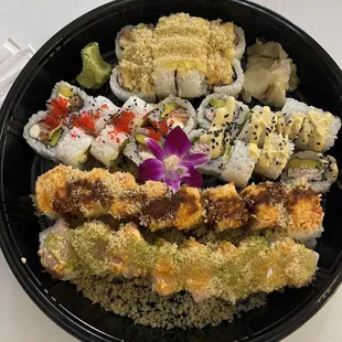 We love the 5 Item Sushi Platter, we order almost every Friday. Highly Recommed