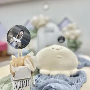 a cake with a picture of a woman on it