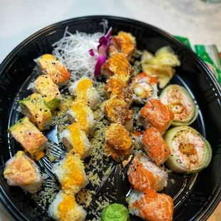 Extra sushi from the Party Combo Deal 5 item platters, Combo Meal and App