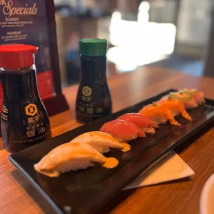 sushi, sushi and sashimi, food, sashimi