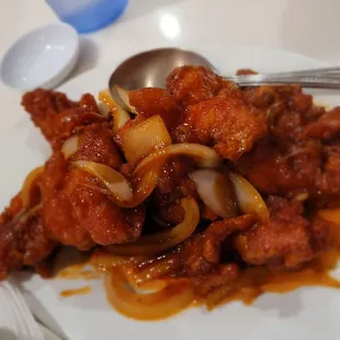 Dinner@On On Chinese Restaurant; 3/3/2023. It&apos;s good to 2try a lil bit of Chinese Food that u enjoy. We enjoyed this Peking Pork Chop Dish.