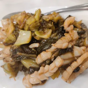 Sweet sour cabbage with squid... My favorite!