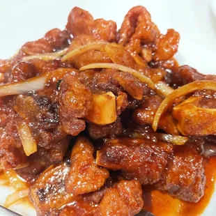 Perfect capital style spareribs, with some crisp