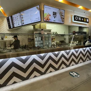 the counter area