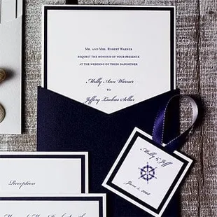On Paper invitation in Elegant Bride magazine