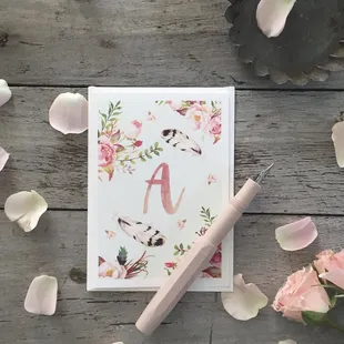 These initial note cards are perfect for saying a quick hello or thanks!