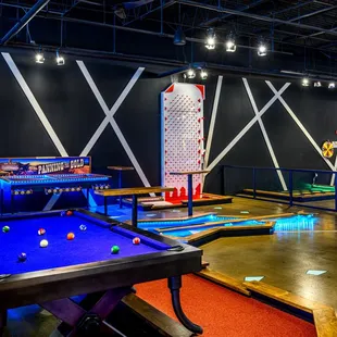 An overlook of 1 of Our 3 Mini Golf Courses