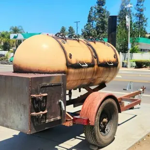 Handmade custom smoker trailer