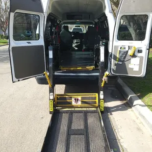 This is one of our wheel chair vans that can accommodate a wheelchair Geri Chair or Gurney.