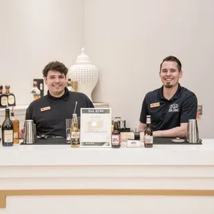 Joshua and Mark ready to serve