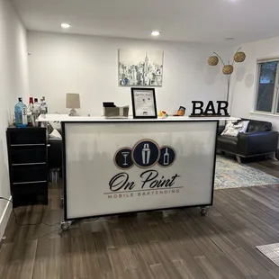 Cool bar set up that also had a fun light!