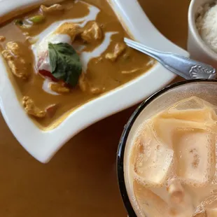 Curry and Thai tea