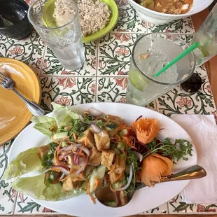 Yum Tofu Salad, and Panang Curry.