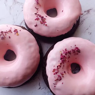 Raspberry Chocolate Keto Donuts!