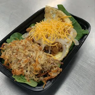 Turkey Chili Egg White Omelet &amp; Shredded Hash!