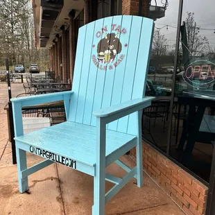Big blue chair
