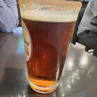 The food was good and the service was  Christmas Ale