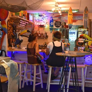 Fun Cocktail tiki bar inside their boutique and cafe