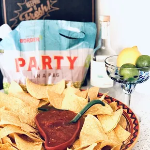 On the Border to go , got a bag of Margaritas and chips and salsa. Cheers Bruce!