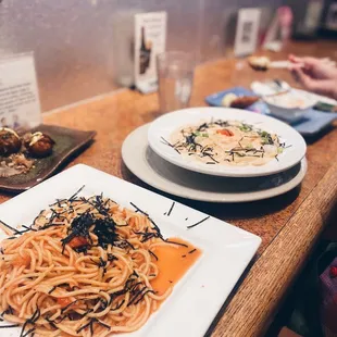 Mentaiko Spaghetti & Mentaiko Cream Spagehtti