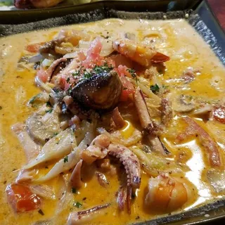 Tomato Cream Seafood Spaghetti
