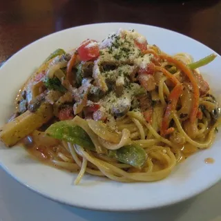 Tomato Cream Vegetable Spaghetti