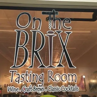 a sign in the window of a restaurant