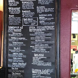 Breakfast/lunch menu