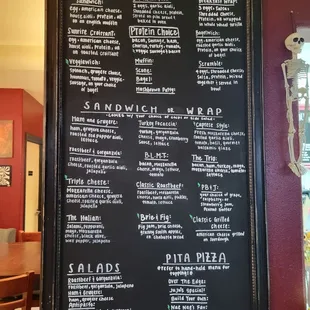 The food menu