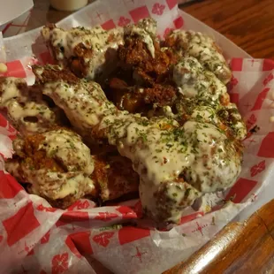 Kickin bacon ranch wings