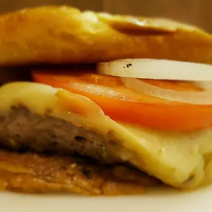 That bottom bun had no chance with that juicy patty