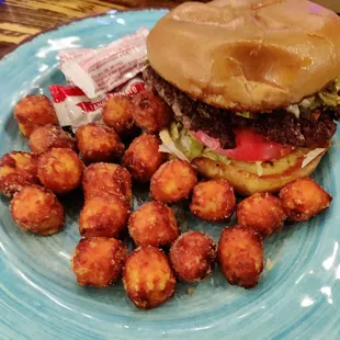 Sweet tots and burger
