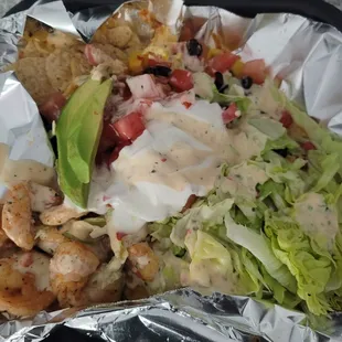 Macho Nacho w/ shrimp
