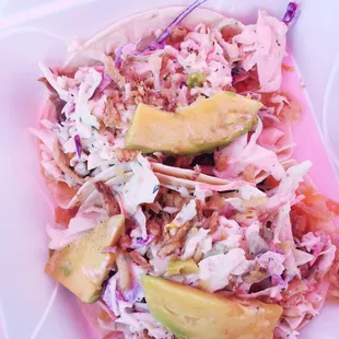 Pork tacos that look deceivingly small: they are huge! Only had one and am food coma-ing.