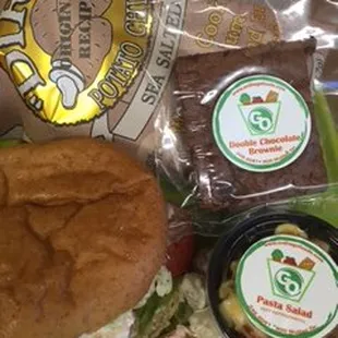 Simply Seafood Salad Sandwich Meal