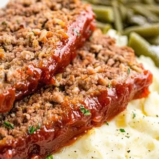 meatloaf and mashed potatoes
