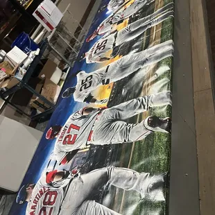 Expanded the bar, also bar top with photos of favorite players from all sports