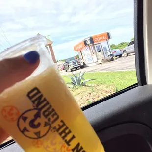 Passion fruit blended Red Bull!! Yummy :)