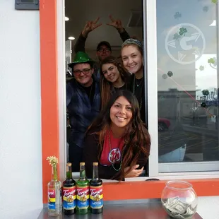 a group of people posing for a picture