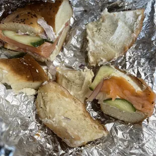 Everything Bagel &amp; Lox (bagel is inedible. ROCK HARD)
