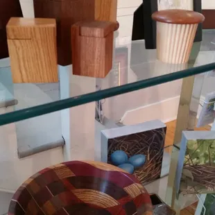 Beautiful wood turned bowls and treasure boxes
