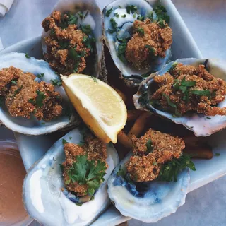 Fried Oysters With Cajun Fries