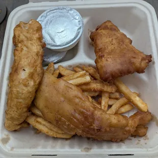Fish and Chips with Tartar Sauce